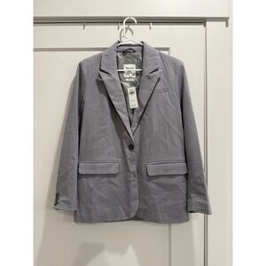 Abercrombie & Fitch Grey Twill‎ Women's Blazer Jacket Size XS